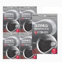 [크리넥스] 데일리 방역 KF94 마스크 블랙 대형 3매, 5팩