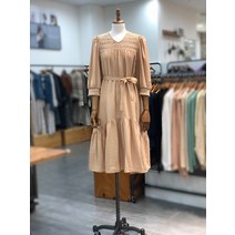 써스데이아일랜드 스모킹 주름 미디원피스 t226mop517