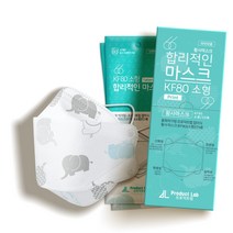 프로덕트랩 합리적인 웨어리스 KF80 마스크 100매, 소형, 코끼리