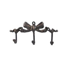 철물샵 고리걸이 3구 리본 가구부속 일반옷걸이 주물옷걸이 앤틱 2WBC1C6C, 1개, 1개