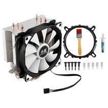 눈사람 4 핀 CPU 냉각 시스템 직접 접촉 CPU 쿨러 마스터 히트 파이프 PWM 팬과 동결 타워 CPU 냉각 팬, 하나, 검정, 흰색