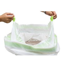 고양이모래 벤토나이트 저렴한 먼지없는 추천 모래애완 동물 고양이 배변 가방 상자 매트 듀티 드로 스트링, 01 WHITE_01 L