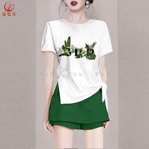 셀럽당 여성 패션 세트 티셔츠+스커트 여름 캐주얼 투피스