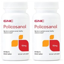 2개 지엔씨 GNC POLICOSANOL 폴리코사놀 10 mg 60 타블렛