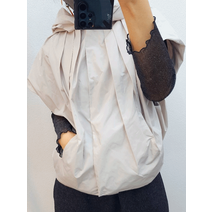 [오늘배송] 유네 오버핏 주름 핀턱 후드 조끼 s871461