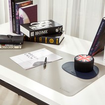 레더스 가죽 책상 와이드 데스크매트 장패드 특대 110*55, 그레이