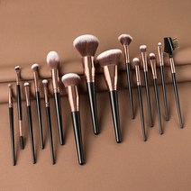 대형 블랙 메이크업 브러쉬 세트 샴페인 컨실러 파운데이션 블러쉬 파우더 블렌딩 아이 섀도우 팬 형광펜 화장품 키트 도구, [01] Black