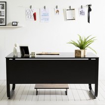 DIY 서재 가구 부동산 사무실 책상 1500 상담테이블, 02.화이트뷰1500 03.유리_블랙