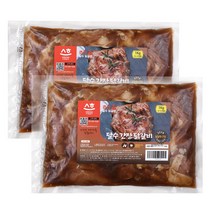 [떡사리증정] 춘천 달수 간장닭갈비 1kgX2팩(2kg) 국내산닭 수제양념 통넓적다리살 주문당일제조 춘천직송, 1kg, 2팩