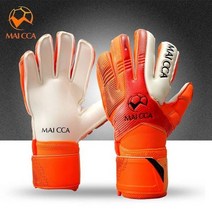 골키퍼장갑 프로 골키퍼 장갑 축구 손가락 보호 소년 두꺼운 라텍스 미끄럼, Kids Size 5, Orange