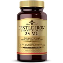 솔가 철분 철분제 Gentle Iron 25mg 180캡슐 x 1통, 180정