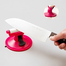 이츠인 아이디어쇼 흡착고정 세라믹 칼갈이 가위갈이, 혼합(핑크), 흡착칼갈이