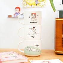 예쁜 캐릭터 디자인 빨강머리앤 라운드 머그컵 400ml, 엔조이, 1개