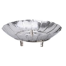 21/26/28 센치메터 Stainless Steel Food Steamer Bowl 야채 과일 기선 Basket 김 랙 서랍 주방 접는, 02 Size M 26CM