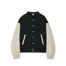 PARTIMENTO 파르티멘토 스웨트 바시티 자켓 블랙 Sweat Varsity Jacket Black