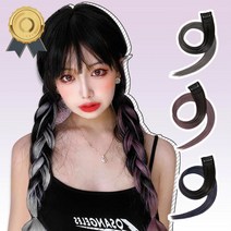 붙임머리가발 인모헤어 피스 가발 애쉬그레이염색, 상품선택, 3헤어피스-블루