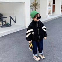 세븐스타 세븐스타 OW0162 남아 유아동 주니어 겨울 고퀄 후리스 뽀글이 보아털 기모안감 미디 롱 누빔 재킷 자켓 점퍼 코트 하프 기장 데일리 아동복