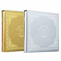 베스트원 양장 금은볼트 접착 앨범 30매 포토정리앨범 사진보관, 실버