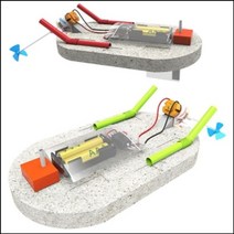 PGM*^몰자람 방향 조절 쾌속 모터 보트 1인 5용 과학만들기교구 조립키트 수업 상자 만들기^*췤pgm, *^옵션*^1인용