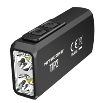나이트코어 TIP2 720 루멘 키체인 LED 후레쉬 손전등, TIP2(검정색) USB 충전 케이블 없음