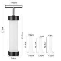 수제 소시지 순대 만들기 가정용 충진기 업소용 다짐육 육가공 수동 고기 주사기 스터퍼 육포 총 도구 작은 도구 필러, 4개