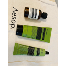 이솝 선물세트 더 리스너 3종 제라늄 트리오 바디 클렌져 100ml 바디 밤 100 ml 바디 스크럽 180 ml