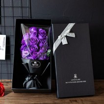 싸바리박스 돈선물포장 단상자 18 비누 꽃 인공 장미 영원한 꽃 상자 발렌타인 데이 어머니의 날 결혼식 가정 장식 diy, 36.5cmx20cmx12cm, 보라색_36.5cmx20cmx12cm