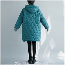 신이SH 더블샵 큰언니 빅사이즈 따뜻한 다이아몬드퀼팅 롱패딩 간지나는 후드넥 롱패딩코트