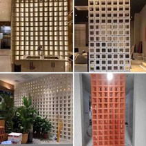 시멘트 중공 벽돌 장식 PU 가벽 파티션 모듈식 경량 큐블럭 사무실 카페, 12호 단공 벽돌 20x40x20cm