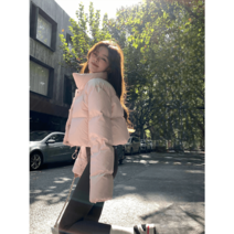 역시즌 패딩 깔깔이 숏패딩 구스다운 누빔 후드 코트 푸퍼 점퍼