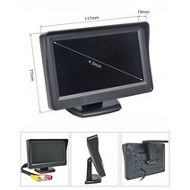 카니발모니터 차박TV 7인치룸미러모니터DIYKIT-4.3 인치 AHD 800x480 후면보기 자동차 모니터 백업 카메라, 한개옵션0