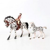 라이더와 말을 가진 농장 안정 승마 학교 Foals Playset 모형을 Horseman 동물 입상 크리스마스 생일, 06 Horse Foal playset