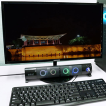인켈 2in1 분리형 사운드바 게이밍스피커 LED 6W USB