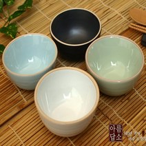 다이어트밥공기 도자기 작은 밥그릇 전통 그릇 1P, 민트