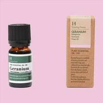 힐링팜스 영국 천연 아로마 에센셜 오일 10ml, 제라늄 향 10ml