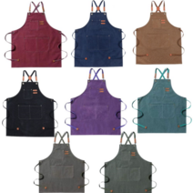 오너클랜 공방 목공 미술용앞치마 네일 미용실 카페 남자앞치마, 본품, 브라운