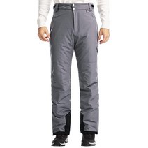 G&Monday 남성용 스노우 팬츠 스포츠 단열 겨울 따뜻한 방풍 야외 캠핑 블랙 42W x 34L