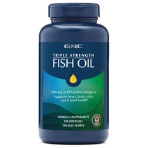 GNC 트리플 스트랭스 피쉬오일 120정 (소프트젤) Triple Strength Fish Oil 120Sgels, 1병