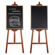 허드기획 원목나무이젤 보드스탠드 원목삼각대 칠판메뉴판 입간판, 브라운