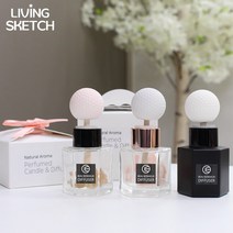 [리빙스케치]골프공 디퓨저세트 차량용 방향제 국내제작 인테리어소품 선물포장, 제주비자나무