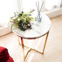 파란들 프라임 골드 대리석 티테이블 사이드테이블 보조테이블 마블테이블 소파 테이블