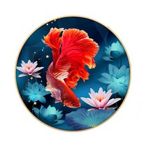 십자수 보석화 원형 레드 비단잉어 2021 거실RWTYI573-199_G, 50cm
