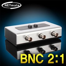 NETmate BNC 2:1 수동 선택기/NM-BS21/양방향/벽걸이형/CCTV SD-SDI/HD-SDI 규격 지원/RCA 컴포지트 지