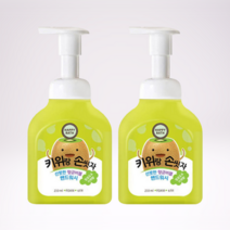 핸드워시 해피바스 키위랑손씻자 손세정제 대용량 핸드솝 250ml 2개, 핸드워시 2개세트