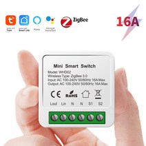 Tuya Zigbee3.0 스마트 스위치 DIY 무선 제어 타이머 홈 오토메이션 모듈은 Alexa Google 라이프 app와 함, 한개옵션0