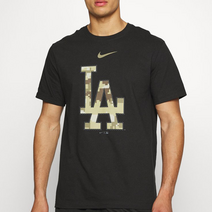 나이키 LA 다저스 카모 빅 로고 밀리터리 반팔 티셔츠 블랙 남성