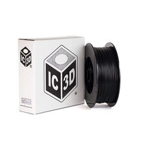 IC3D 블랙 2.85mm PLA 3D 프린터 필라멘트 - 2.5kg(5파운드) 스풀 치수 정확도 +/- 0.05mm 전문가 등급 프린팅 미국 제조, Black_2.5 kg