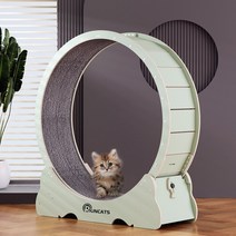 Runcats런캐츠 캣휠 캣타워 캣워크 런닝머신 스크래쳐 고양이 실내 운동훈련 헬스기구 다양한 색상 사이즈 건강항생활을위한 최고의 고양이 선물, S, 아보카도 그린