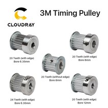 CO2 레이저 금속 부 동기식 HTD 3M 기어 풀리 635 8 12mm DIY 조각 절단기, 24 치아 6.35, 가장자리 없음
