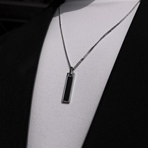 빅애플샵 스틱 목걸이 남자 블랙 체인 써지컬스틸 패션 Nolita